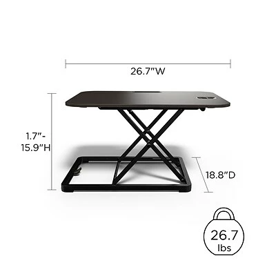 Cheapest 😍 Quill Brand Sit & Stand Desks Union & Scale™ FlexFit™ 27" Adjustable Desk Riser, Black (UN45516-CC) 🔥 8 Cheapest 😍 Quill Brand Sit & Stand Desks Union & Scale™ FlexFit™ 27" Adjustable Desk Riser, Black (UN45516-CC) 🔥 - Image 6