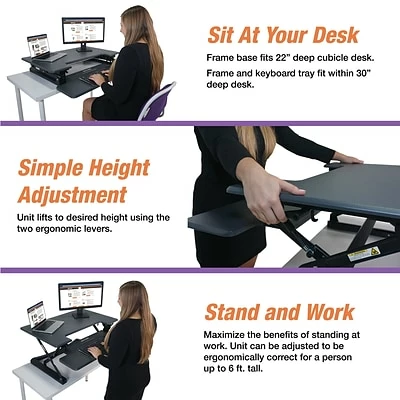 Best deal โ Sit & Stand Desks Victor Technology High Rise 21"H Adjustable Desk, Black Wood (DCX760G) ๐ 9 Best deal โ Sit & Stand Desks Victor Technology High Rise 21"H Adjustable Desk, Black Wood (DCX760G) ๐ - Image 7