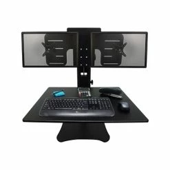 Best deal ✔️ Sit & Stand Desks Victor Technology High Rise™ Manual Dual Monitor Standing Desk, 28" W, Laminate Wood (DC350) 😍 -Desk Riser Store unnamed file 1020