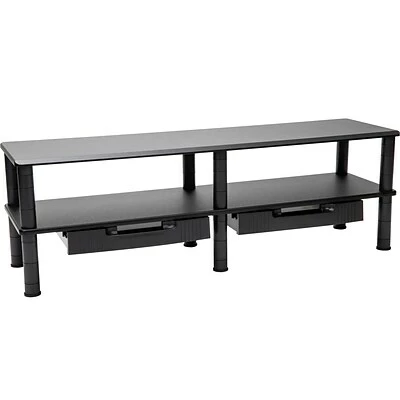 Budget ๐ฅฐ Monitor Mounts & Stands Mind Reader Dual-Monitor Riser With Drawers, Black (DBMON2TDR-BLK) ๐ 3 Budget ๐ฅฐ Monitor Mounts & Stands Mind Reader Dual-Monitor Riser With Drawers, Black (DBMON2TDR-BLK) ๐