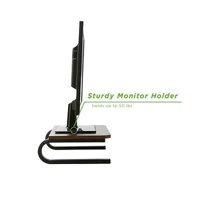 New 🧨 Monitor Mounts & Stands Mind Reader Wood Top Monitor Stand, Sturdy Laptop Riser, Desktop Stand, Desktop Monitor Stand Organizer, Brown (WOODMON-BRN) 💯 4 New 🧨 Monitor Mounts & Stands Mind Reader Wood Top Monitor Stand, Sturdy Laptop Riser, Desktop Stand, Desktop Monitor Stand Organizer, Brown (WOODMON-BRN) 💯 - Image 2