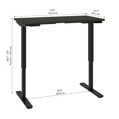 Discount ๐งจ Height-Adjustable Tables Bestar Universel 24โ X 48โ Standing Desk, Deep Grey (65857-32) ๐ 7 Discount ๐งจ Height-Adjustable Tables Bestar Universel 24โ X 48โ Standing Desk, Deep Grey (65857-32) ๐ - Image 5