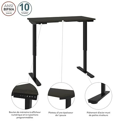 Discount ๐งจ Height-Adjustable Tables Bestar Universel 24โ X 48โ Standing Desk, Deep Grey (65857-32) ๐ 8 Discount ๐งจ Height-Adjustable Tables Bestar Universel 24โ X 48โ Standing Desk, Deep Grey (65857-32) ๐ - Image 6