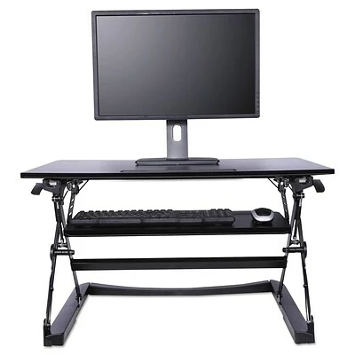 Promo 💯 Sit & Stand Desks Alera® Sit-Stand Lifting Workstation, Medium, Black 🌟 3 Promo 💯 Sit & Stand Desks Alera® Sit-Stand Lifting Workstation, Medium, Black 🌟