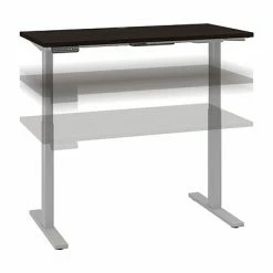 Buy 🥰 Sit & Stand Desks Bush Business Furniture Move 60 Series 27"-48" Adjustable Standing Desk, Black Walnut/Cool Gray Metallic (M6S4824BWSK) ⌛