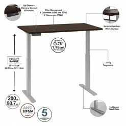 Buy ๐ฅฐ Sit & Stand Desks Bush Business Furniture Move 60 Series 27"-48" Adjustable Standing Desk, Black Walnut/Cool Gray Metallic (M6S4824BWSK) โ 12 Buy ๐ฅฐ Sit & Stand Desks Bush Business Furniture Move 60 Series 27"-48" Adjustable Standing Desk, Black Walnut/Cool Gray Metallic (M6S4824BWSK) โ -Desk Riser Store unnamed file 1080