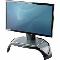 Outlet 😉 Monitor Mounts & Stands Fellowes Smart Suites Corner Monitor Riser, Up To 32", Black (8020101) 🎁