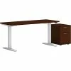 Best Sale 😉 Sit & Stand Desks HON Mod 48"W Adjustable Standing Desk With Mobile Storage, Traditional Mahogany (HLPLRW4824CHATBFTM1) 💯