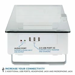 Best Pirce 😀 Monitor Mounts & Stands Mount-It! Tempered Glass Height Adjustable Monitor Riser With 3 USB Ports, Up To 32", (MI-7265) ⌛ -Desk Riser Store unnamed file 1218