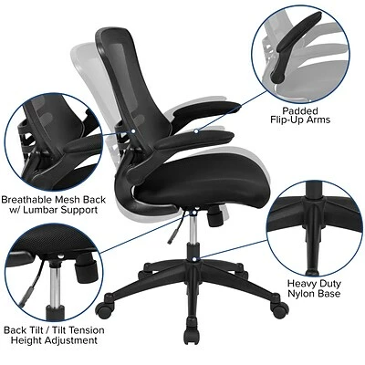 Flash Sale ๐ Sit & Stand Desks Flash Furniture Electric 27"H - 44"H Adjustable Standing Black Desk With Black Mesh Task Office Chair, Mahogany (BNBLX5STDR) ๐ 8 Flash Sale ๐ Sit & Stand Desks Flash Furniture Electric 27"H - 44"H Adjustable Standing Black Desk With Black Mesh Task Office Chair, Mahogany (BNBLX5STDR) ๐ - Image 6