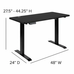 Best Sale ๐ Sit & Stand Desks Flash Furniture Electric 27"H - 44"H Adjustable Standing Desk With Mid-Back Black Executive Office Chair, Black (BLN20462286BK) โค๏ธ 17 Best Sale ๐ Sit & Stand Desks Flash Furniture Electric 27"H - 44"H Adjustable Standing Desk With Mid-Back Black Executive Office Chair, Black (BLN20462286BK) โค๏ธ -Desk Riser Store unnamed file 1264