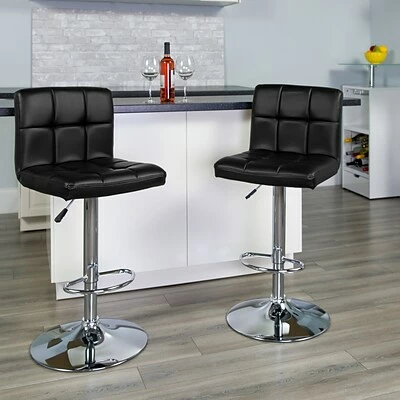 Buy ๐ฅฐ Height-Adjustable Tables Flash Furniture Contemporary Vinyl Adjustable Height Barstool With Back, Black, 2-Pieces (2DS810MODBKGG) ๐ 4 Buy ๐ฅฐ Height-Adjustable Tables Flash Furniture Contemporary Vinyl Adjustable Height Barstool With Back, Black, 2-Pieces (2DS810MODBKGG) ๐ - Image 2