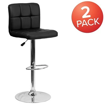 Buy ๐ฅฐ Height-Adjustable Tables Flash Furniture Contemporary Vinyl Adjustable Height Barstool With Back, Black, 2-Pieces (2DS810MODBKGG) ๐ 5 Buy ๐ฅฐ Height-Adjustable Tables Flash Furniture Contemporary Vinyl Adjustable Height Barstool With Back, Black, 2-Pieces (2DS810MODBKGG) ๐ - Image 3