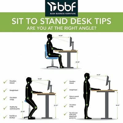 Top 10 ๐ Sit & Stand Desks Bush Business Furniture Move 60 Series 27''-47'' Adjustable Standing Desk, Hansen Cherry (M6S7230HCBK) ๐ฅฐ 6 Top 10 ๐ Sit & Stand Desks Bush Business Furniture Move 60 Series 27''-47'' Adjustable Standing Desk, Hansen Cherry (M6S7230HCBK) ๐ฅฐ - Image 4