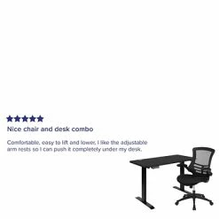 Budget ⌛ Sit & Stand Desks Flash Furniture Electric 27"H - 44"H Adjustable Standing Desk With Black Mesh Task Office Chair, Black (BNBLX5STDBK) 🧨 -Desk Riser Store unnamed file 1315