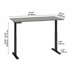 Flash Sale 🧨 Sit & Stand Desks Bush Business Furniture Move 60 Series 27"-48" Adjustable Standing Desk, Platinum Gray/Black (M6S6030PGBK) ❤️ -Desk Riser Store unnamed file 1325