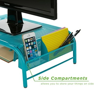 Flash Sale ๐ Monitor Mounts & Stands Mind Reader Metal Mesh Monitor Stand And Desk Organizer With Drawer, Desktop Monitor Stand Organizer, Turquoise (MESHMONSTA-TUR) ๐ 4 Flash Sale ๐ Monitor Mounts & Stands Mind Reader Metal Mesh Monitor Stand And Desk Organizer With Drawer, Desktop Monitor Stand Organizer, Turquoise (MESHMONSTA-TUR) ๐ - Image 2