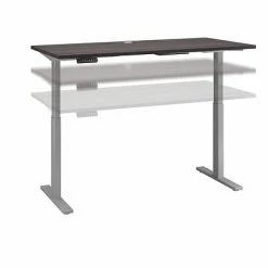 Promo 😍 Sit & Stand Desks Bush Business Furniture Move 60 Series 27''-47'' Adjustable Standing Desk, Storm Gray (M6S6030SGSK) 😍