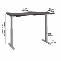 Promo 😍 Sit & Stand Desks Bush Business Furniture Move 60 Series 27''-47'' Adjustable Standing Desk, Storm Gray (M6S6030SGSK) 😍 -Desk Riser Store unnamed file 1366