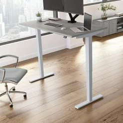 Buy 🎁 Sit & Stand Desks Bush Business Furniture Move 40 Series 28"-48" Adjustable Standing Desk, Platinum Gray/Cool Gray Metallic (M4S6030PGSK) ⌛ -Desk Riser Store unnamed file 1385