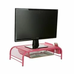 Top 10 ✨ Monitor Mounts & Stands Mind Reader Metal Mesh Monitor Stand And Desk Organizer With Drawer, Desktop Monitor Stand Organizer, Pink (MESHMONSTA-PNK) 🎉