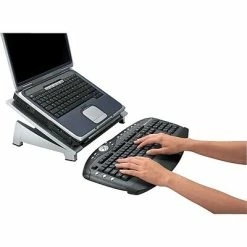 Discount ✔️ Laptop Stands Fellowes Office Suites 15.06"W X 10.5"D Plastic Laptop Riser, Black/Silver (8032001) 👏 -Desk Riser Store unnamed file 1408