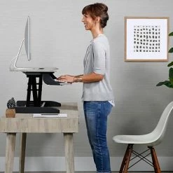 Best Pirce 💯 Sit & Stand Desks Ergotron WorkFit-Z Mini Sit-Stand 13"H Desktop Adjustable Riser Desk (33-458-917) 🎁 -Desk Riser Store unnamed file 141