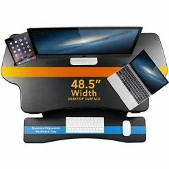 Hot Sale 😀 Sit & Stand Desks Mount-It! 6"-19" Adjustable Desk Converter, Black (MI-7962C) ❤️ -Desk Riser Store unnamed file 1412