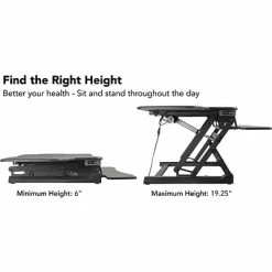 Hot Sale 😀 Sit & Stand Desks Mount-It! 6"-19" Adjustable Desk Converter, Black (MI-7962C) ❤️ -Desk Riser Store unnamed file 1414