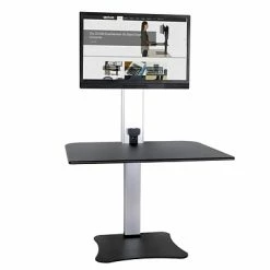 Outlet 🎉 Sit & Stand Desks Victor Technology 28" W High Rise™ Electric Single Monitor Standing Desk, Laminate Wood (DC400) 😍