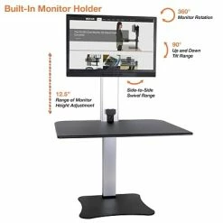 Outlet 🎉 Sit & Stand Desks Victor Technology 28" W High Rise™ Electric Single Monitor Standing Desk, Laminate Wood (DC400) 😍 -Desk Riser Store unnamed file 1419