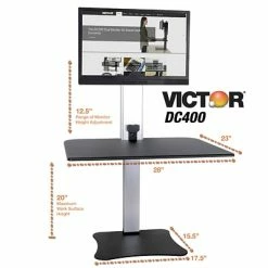 Outlet 🎉 Sit & Stand Desks Victor Technology 28" W High Rise™ Electric Single Monitor Standing Desk, Laminate Wood (DC400) 😍 -Desk Riser Store unnamed file 1420