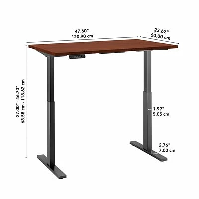 New 🤩 Sit & Stand Desks Bush Business Furniture Move 60 Series 27''-47'' Adjustable Standing Desk, Hansen Cherry (M6S4824HCBK) ❤️ 7 New 🤩 Sit & Stand Desks Bush Business Furniture Move 60 Series 27''-47'' Adjustable Standing Desk, Hansen Cherry (M6S4824HCBK) ❤️ - Image 5