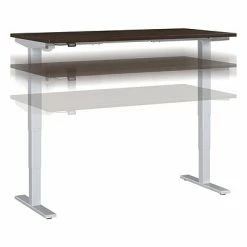 Buy 🎉 Sit & Stand Desks Bush Business Furniture Move 40 Series 28"-48" Adjustable Standing Desk, Black Walnut/Cool Gray Metallic (M4S6030BWSK) ⭐