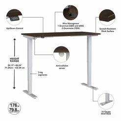 Buy 🎉 Sit & Stand Desks Bush Business Furniture Move 40 Series 28"-48" Adjustable Standing Desk, Black Walnut/Cool Gray Metallic (M4S6030BWSK) ⭐ -Desk Riser Store unnamed file 1432