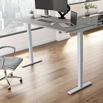 Best Sale ✨ Sit & Stand Desks Bush Business Furniture Move 40 Series 28"-48" Adjustable Standing Desk, Platinum Gray/Cool Gray Metallic (M4S7230PGSK) ✔️ 4 Best Sale ✨ Sit & Stand Desks Bush Business Furniture Move 40 Series 28"-48" Adjustable Standing Desk, Platinum Gray/Cool Gray Metallic (M4S7230PGSK) ✔️ - Image 2