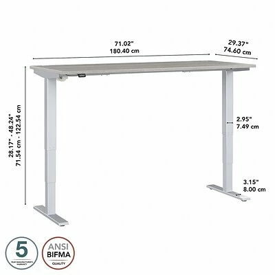 Best Sale ✨ Sit & Stand Desks Bush Business Furniture Move 40 Series 28"-48" Adjustable Standing Desk, Platinum Gray/Cool Gray Metallic (M4S7230PGSK) ✔️ 7 Best Sale ✨ Sit & Stand Desks Bush Business Furniture Move 40 Series 28"-48" Adjustable Standing Desk, Platinum Gray/Cool Gray Metallic (M4S7230PGSK) ✔️ - Image 5