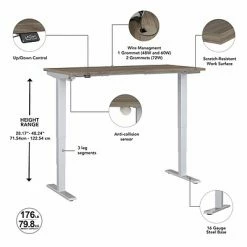 Coupon 🔥 Sit & Stand Desks Bush Business Furniture Move 40 Series 28"-48" Adjustable Standing Desk, Modern Hickory/Cool Gray Metallic (M4S4824MHSK) ✨ -Desk Riser Store unnamed file 1451