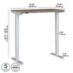 Coupon 🔥 Sit & Stand Desks Bush Business Furniture Move 40 Series 28"-48" Adjustable Standing Desk, Modern Hickory/Cool Gray Metallic (M4S4824MHSK) ✨ -Desk Riser Store unnamed file 1453