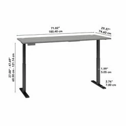 New ✨ Sit & Stand Desks Bush Business Furniture Move 60 Series 27"-48" Adjustable Standing Desk, Platinum Gray/Black (M6S7230PGBK) 🔥 -Desk Riser Store unnamed file 1512