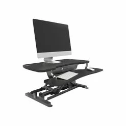 Promo 💯 Versa Products Sit & Stand Desks Versa Tables VersaDesk PowerPro 36"W Adjustable Riser, Fiberboard (CE7643624-00-01) ⭐