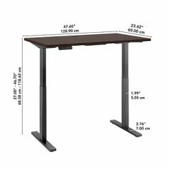 Best Pirce 🥰 Sit & Stand Desks Bush Business Furniture Move 60 Series 27''-47'' Adjustable Standing Desk, Mocha Cherry (M6S4824MRBK) 😍 -Desk Riser Store unnamed file 1581