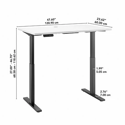 Wholesale 🤩 Sit & Stand Desks Bush Business Furniture Move 60 Series 27''-47'' Adjustable Standing Desk, White (M6S4824WHBK) ❤️ 7 Wholesale 🤩 Sit & Stand Desks Bush Business Furniture Move 60 Series 27''-47'' Adjustable Standing Desk, White (M6S4824WHBK) ❤️ - Image 5