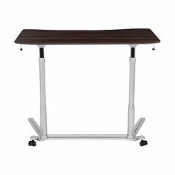 Coupon 🥰 Sit & Stand Desks Flash Furniture 41" Fixed Height Standing Desk, Brown (NAN-IP-6-1-DKW-GG) ⭐