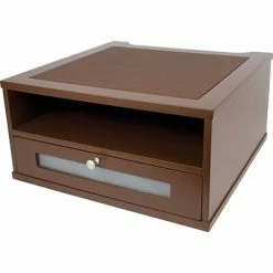 Wholesale ✔️ Victor® Desktop Organizers Victor Technology Wood Monitor Riser, Mocha Brown, 6 1/2"H X 13 3/8"W X 13 3/8"D 👍