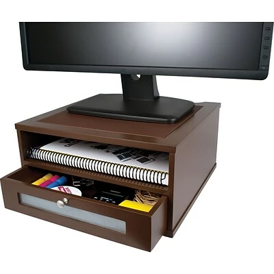 Wholesale ✔️ Victor® Desktop Organizers Victor Technology Wood Monitor Riser, Mocha Brown, 6 1/2"H X 13 3/8"W X 13 3/8"D 👍 4 Wholesale ✔️ Victor® Desktop Organizers Victor Technology Wood Monitor Riser, Mocha Brown, 6 1/2"H X 13 3/8"W X 13 3/8"D 👍 - Image 2