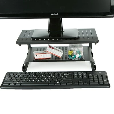 Hot Sale ๐ Monitor Mounts & Stands Mind Reader Monitor Stand Riser, 2 Tier, Ventilated Metal For Computer Monitor, Laptop, Storage For Keyboard, Black (MON2T-BLK) โญ 6 Hot Sale ๐ Monitor Mounts & Stands Mind Reader Monitor Stand Riser, 2 Tier, Ventilated Metal For Computer Monitor, Laptop, Storage For Keyboard, Black (MON2T-BLK) โญ - Image 4