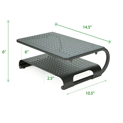Hot Sale ๐ Monitor Mounts & Stands Mind Reader Monitor Stand Riser, 2 Tier, Ventilated Metal For Computer Monitor, Laptop, Storage For Keyboard, Black (MON2T-BLK) โญ 9 Hot Sale ๐ Monitor Mounts & Stands Mind Reader Monitor Stand Riser, 2 Tier, Ventilated Metal For Computer Monitor, Laptop, Storage For Keyboard, Black (MON2T-BLK) โญ - Image 7