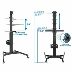 Wholesale 🎉 Mount-It! Sit & Stand Desks Mount-lt! Adjustable Monitor Cart, Up To 32", Black (MI-7985) 🛒 -Desk Riser Store unnamed file 1699
