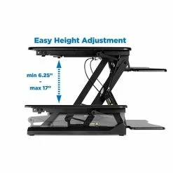 Promo 👏 Sit & Stand Desks Mount-It! 6.25" - 17" Height Adjustable Sit Stand Desk Converter, Black (MI-7955) 🥰 -Desk Riser Store unnamed file 170